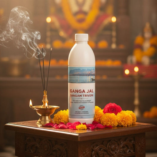 Sangam Triveni Ganga Jal | 100% Pure & Untouched Holy Water from Prayagraj | Sacred Water from Ganga, Yamuna & Saraswati