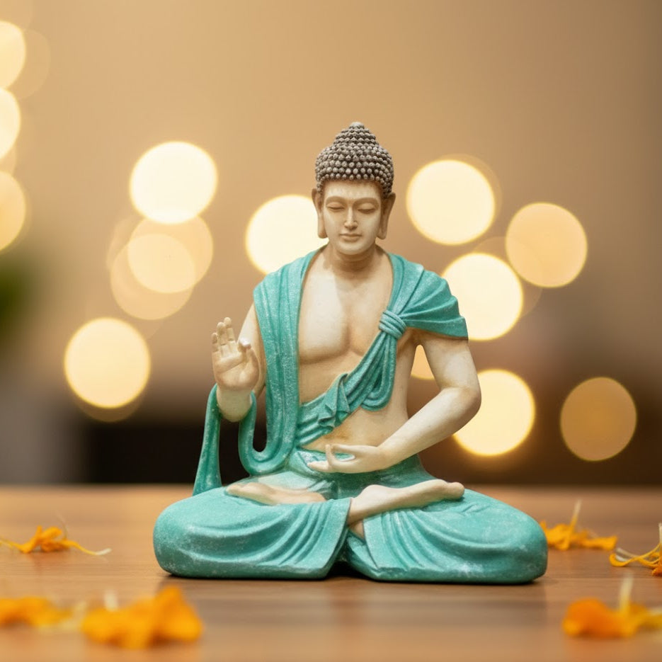 Scarf Buddha Statue (Blue)