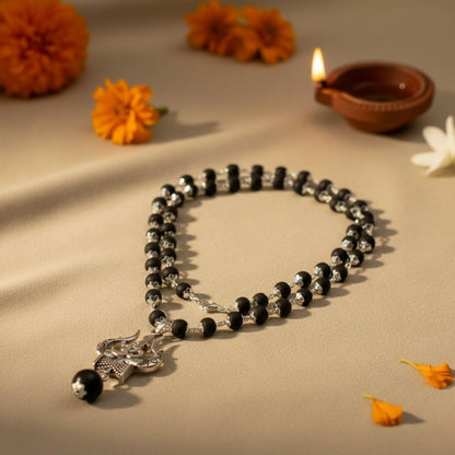 Karungali Trishul Cap Pendant Mala