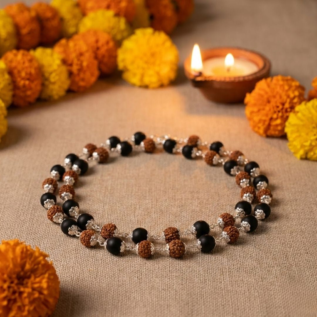 Rudraksha Karungali Cap Mala