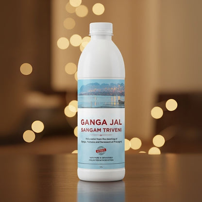 Sangam Triveni Ganga Jal | 100% Pure & Untouched Holy Water from Prayagraj | Sacred Water from Ganga, Yamuna & Saraswati