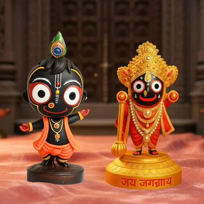 Lord Jagannath Divine & Dancing Murti Set