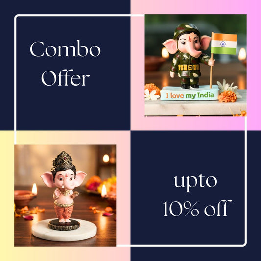 Lord Ganesha Balroop & Soldier Idol Set