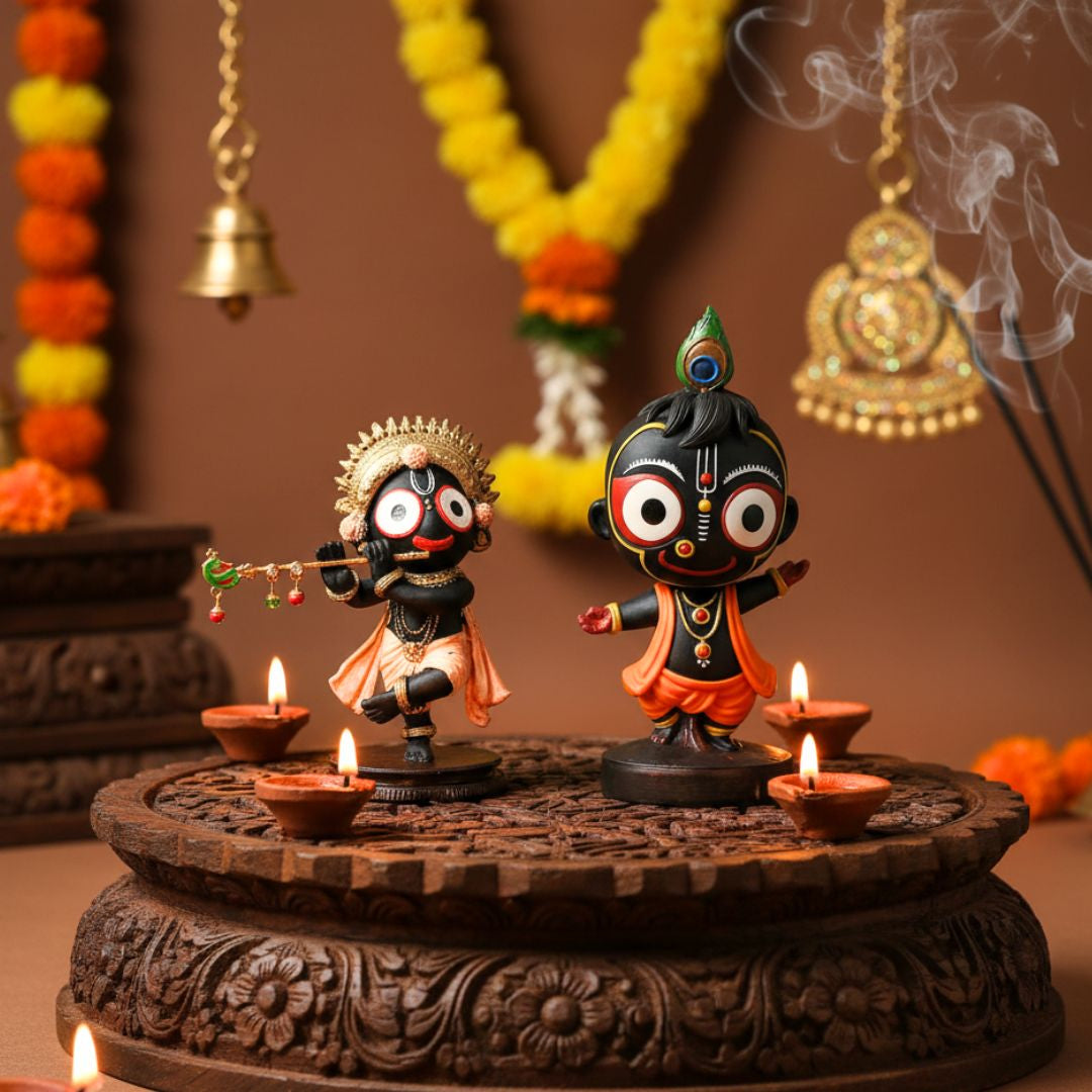 Standing & Dancing Form Of Jagannath Murti Set