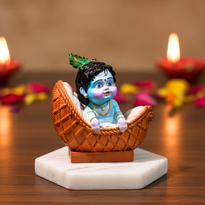 Radha Krishna & Makhan Chor Krishna Murti Set