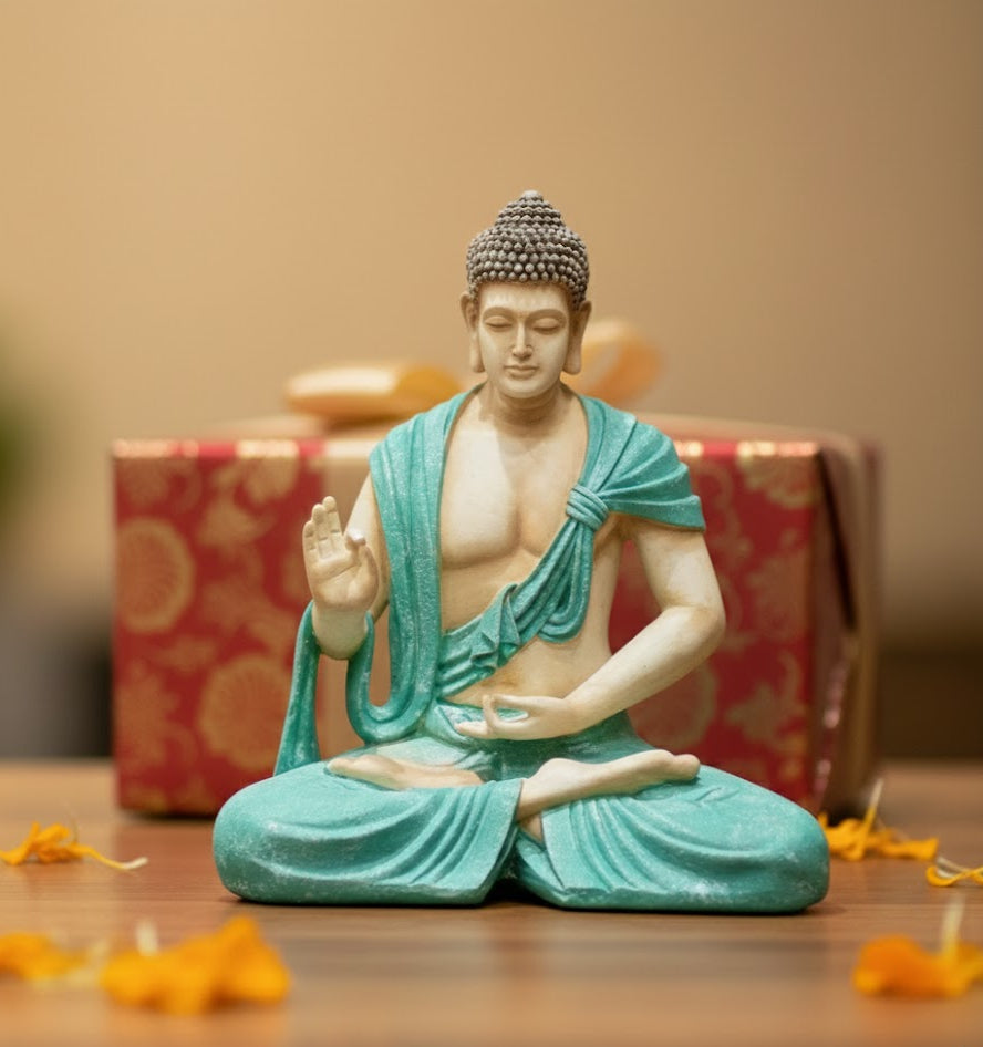 Scarf Buddha Statue (Blue)