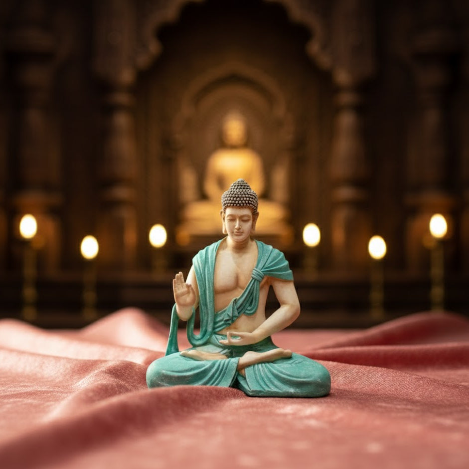 Scarf Buddha Statue (Blue)