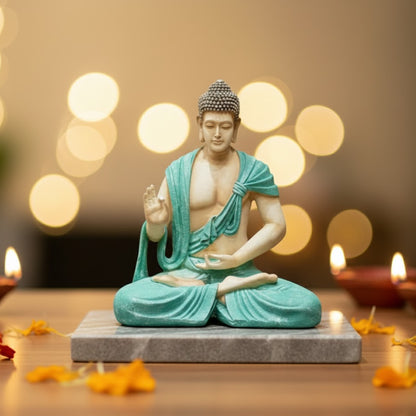 Scarf Buddha Statue (Blue)