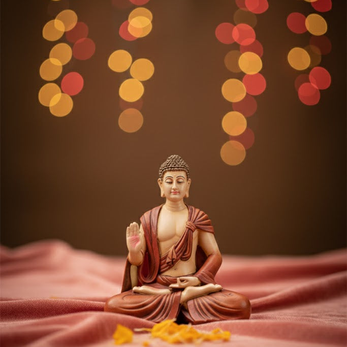 Scarf Buddha Statue (Red)